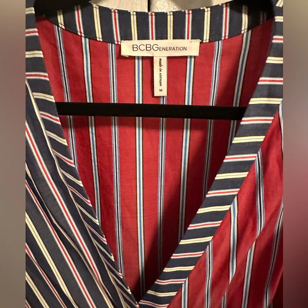 BCBGeneration Striped Blazer / Wrap Dress size M - Picture 7 of 9